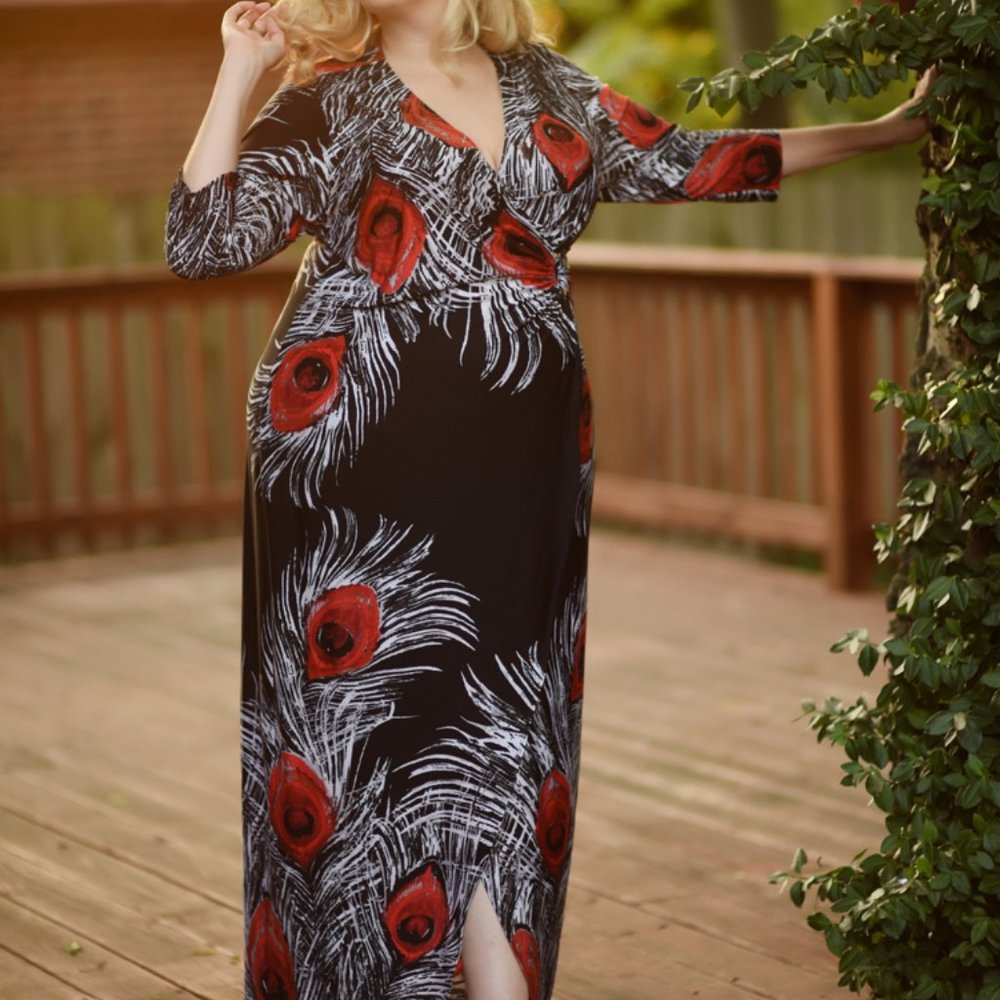 Igigi 70's-glam maxi wrap-dress